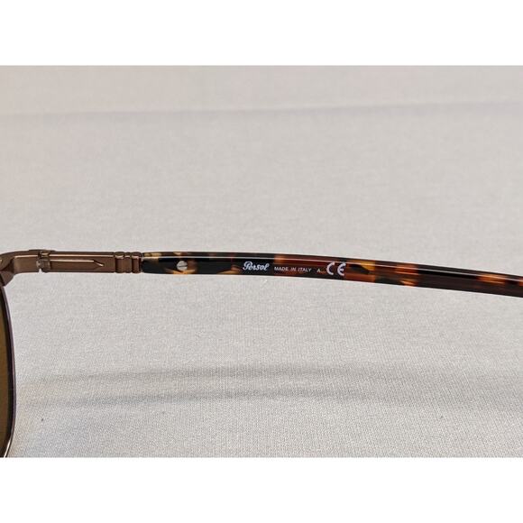 PERSOL PO2476S 108133 Brown Square Unisex Sunglasses, Brown/Brown, 52 mm - Picture 5 of 12